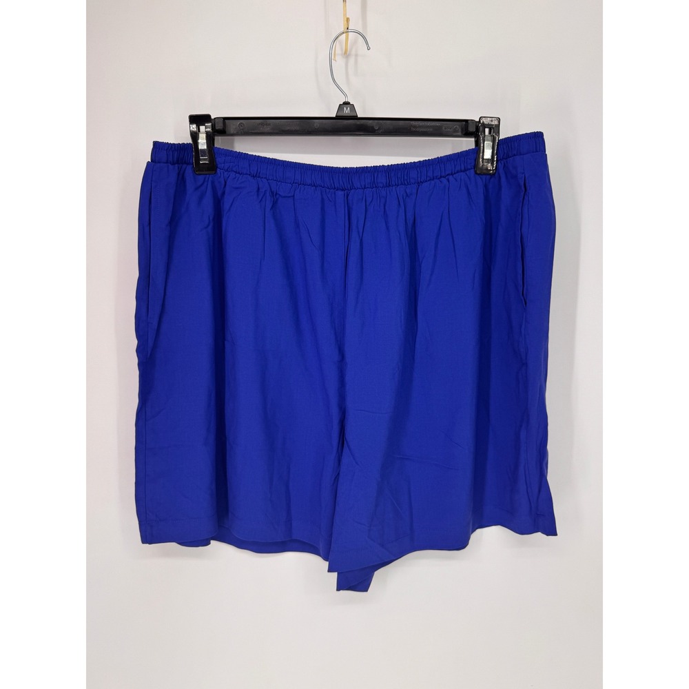 Torrid Shorts Women 2 Blue NWT Washable Challis Pull On Tie Waist Relaxed Pocket